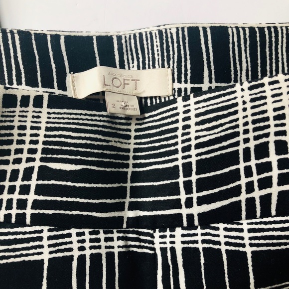 LOFT black / cream printed pants - Picture 4 of 6